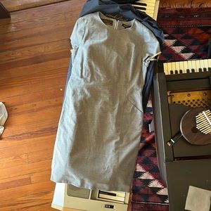 Classic wool Brks Bros.  New Zealand wool, woven in Italy. Dove grey, below knee